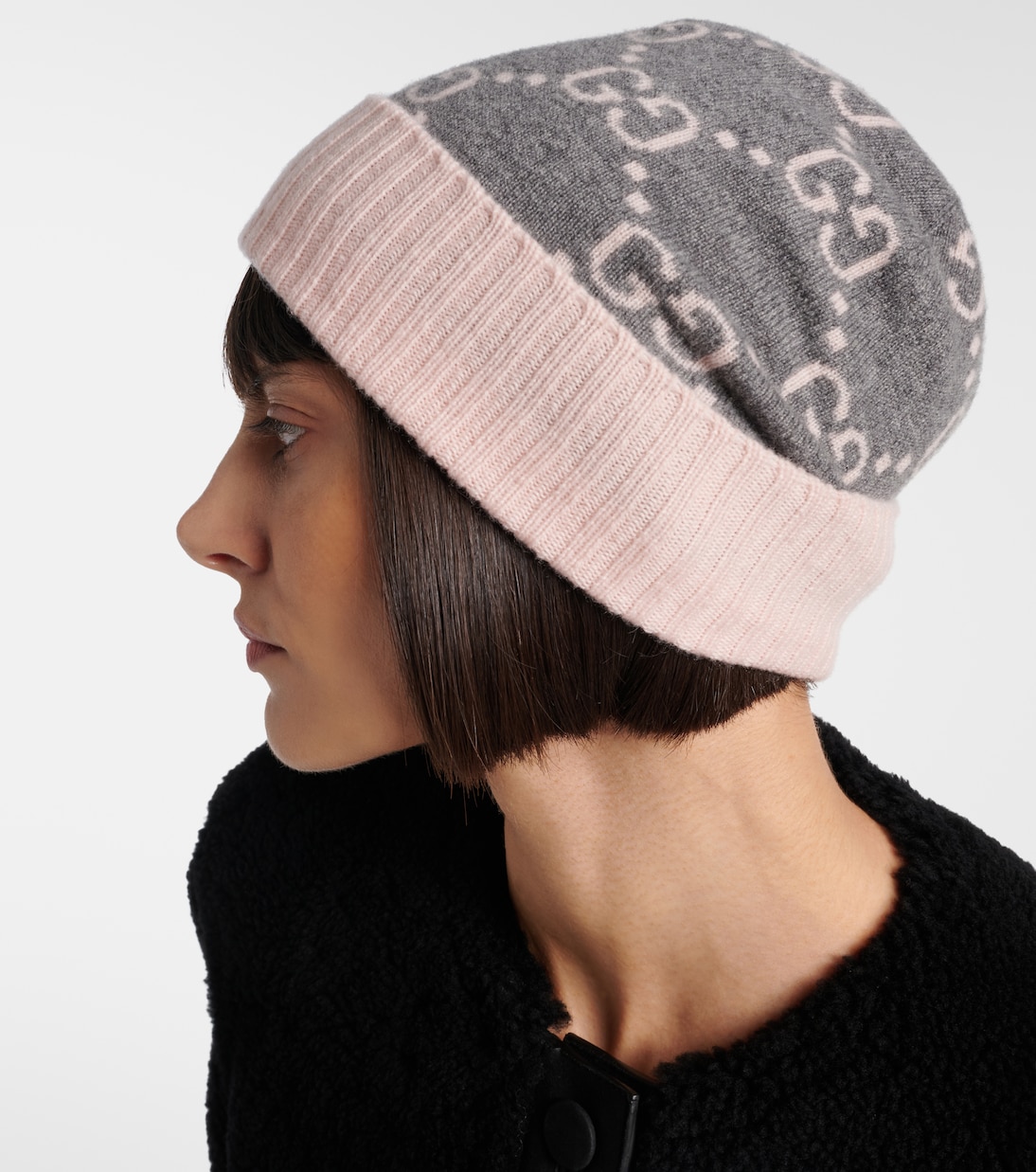 GG cashmere jacquard beanie | Gucci