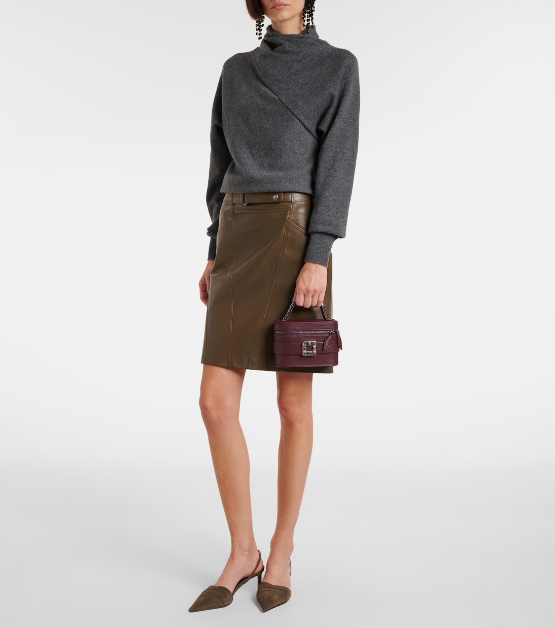 Verzierte Tote Bag Vanity aus Leder | Roger Vivier