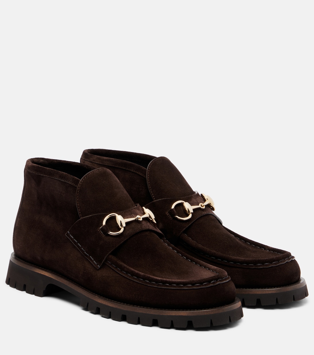 Horsebit suede ankle boots | Gucci