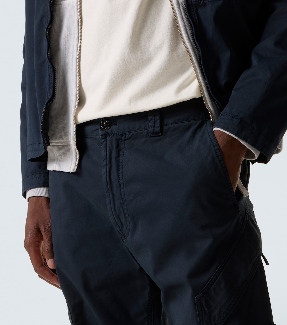 Bestickte Cargohose aus Twill | Stone Island