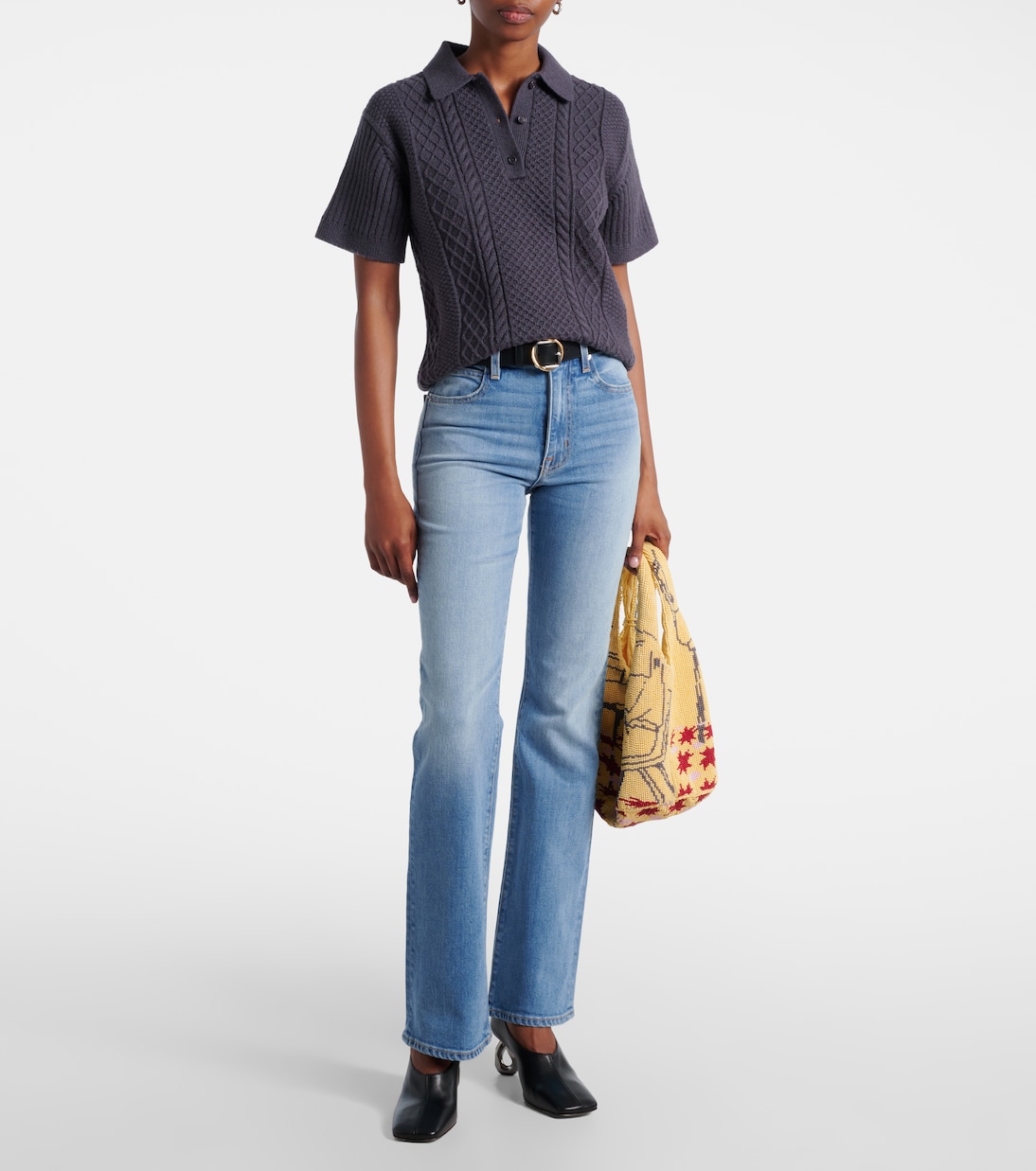 Anita高腰微喇牛仔裤 | Slvrlake