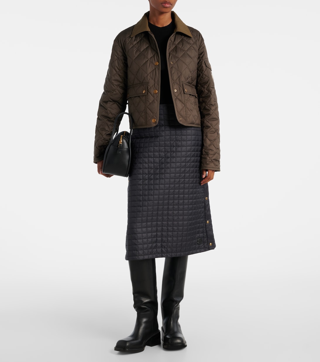 Quilted padded midi skirt | Moncler