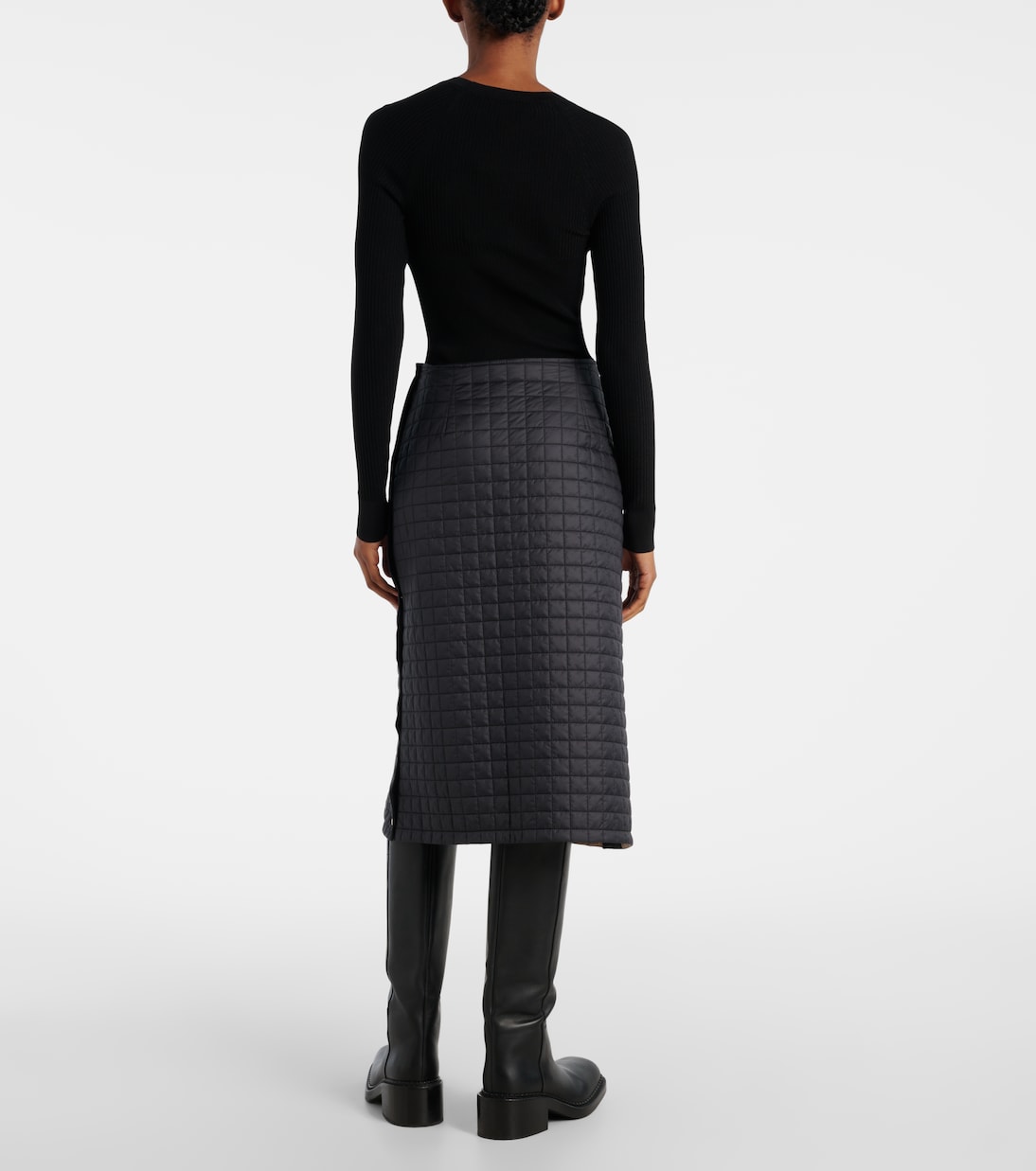 Quilted padded midi skirt | Moncler