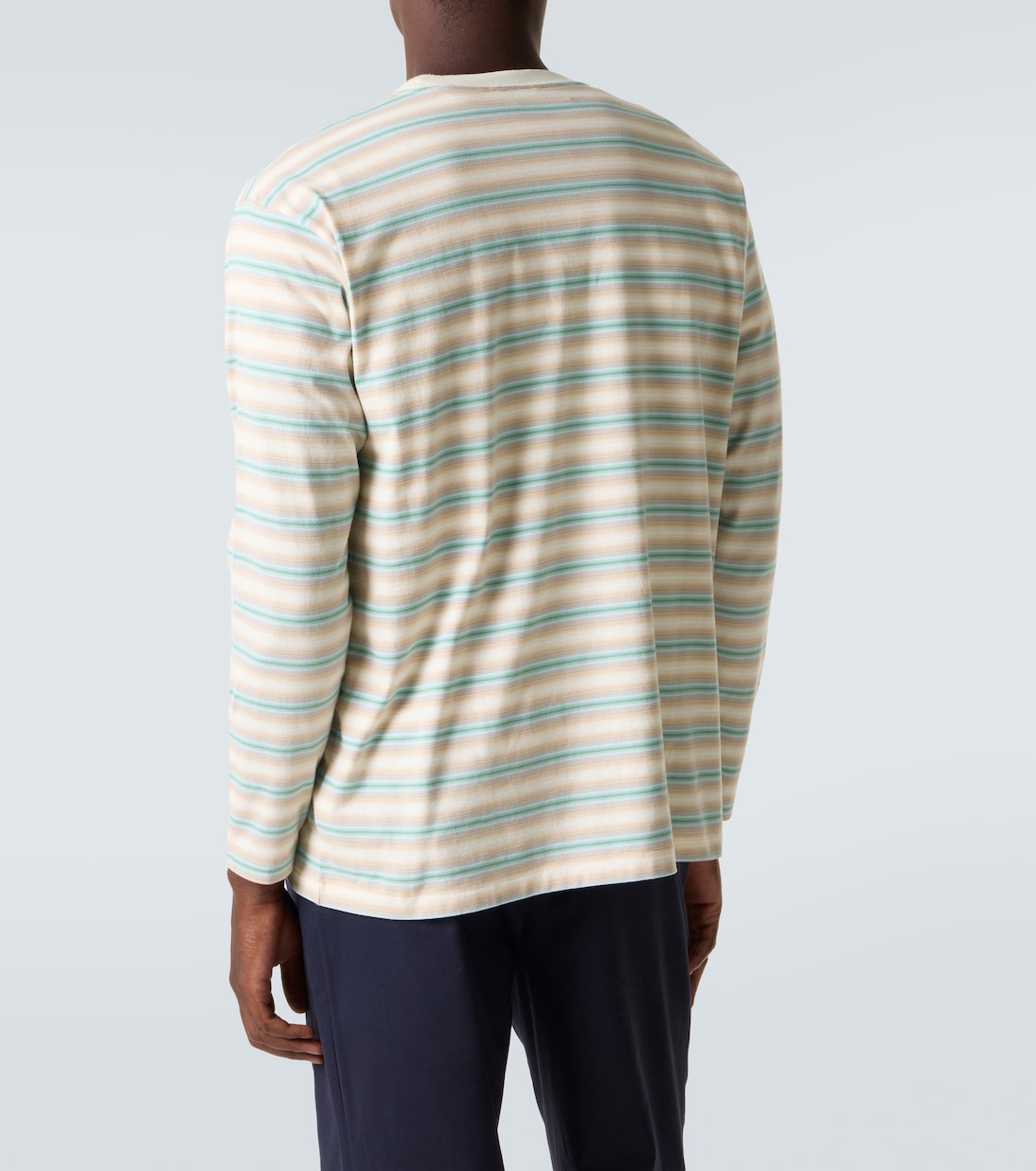 Camiseta en jersey de algodón a rayas | Auralee