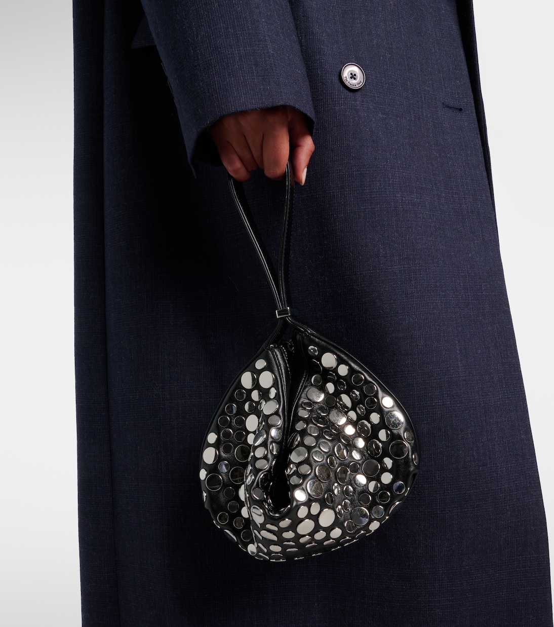 Demy Small studded leather shoulder bag | Staud