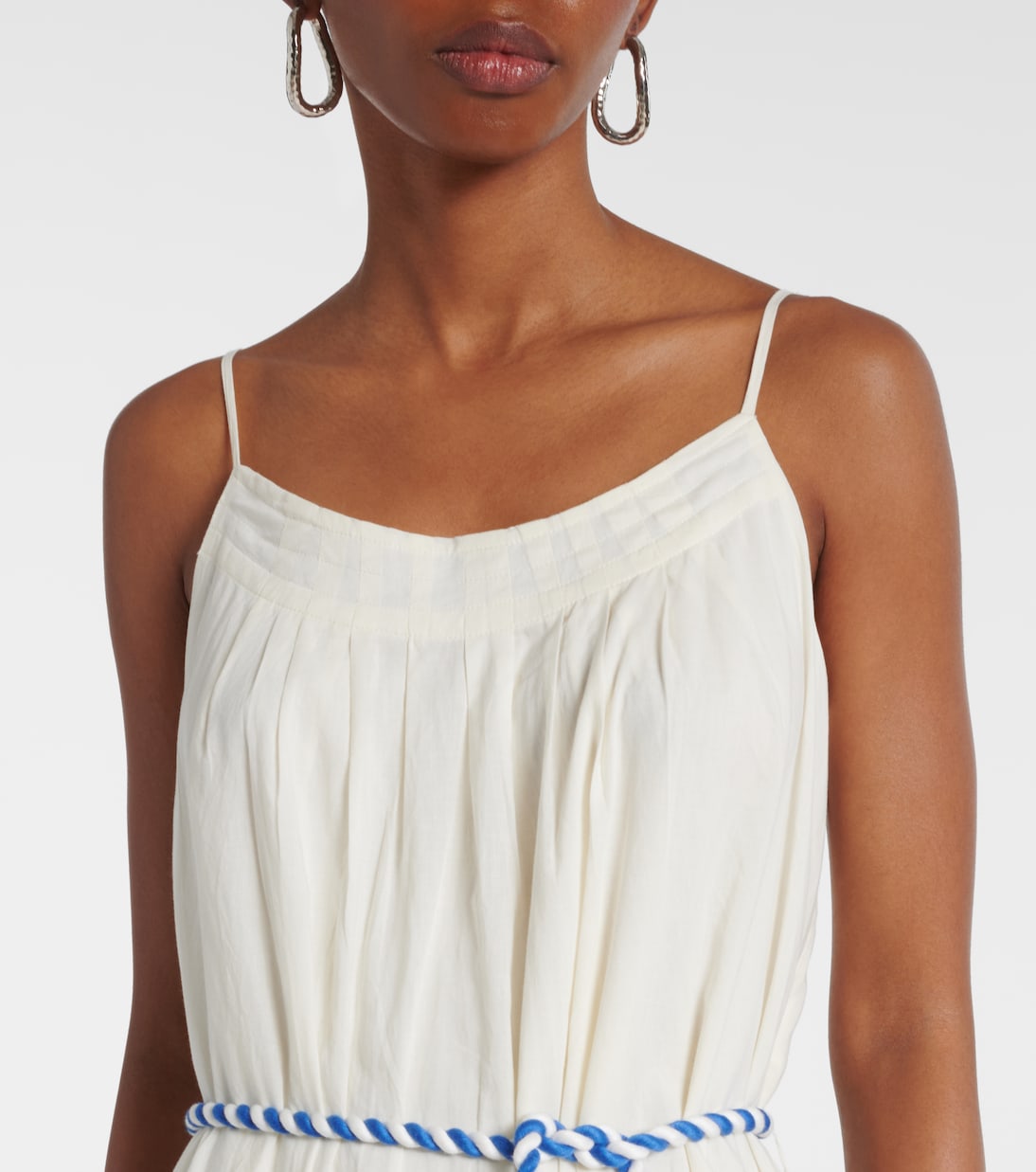 Robe midi Juliette brodée en coton | Velvet