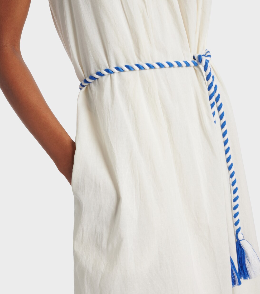 Robe midi Juliette brodée en coton | Velvet