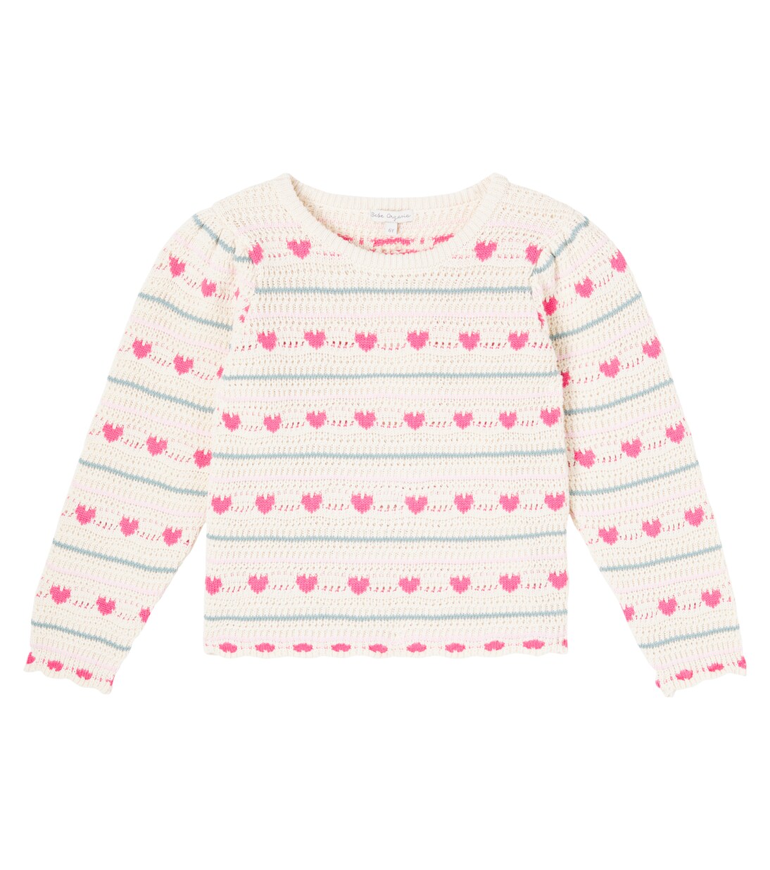 Josie crochet cotton and wool sweater | Bebe Organic