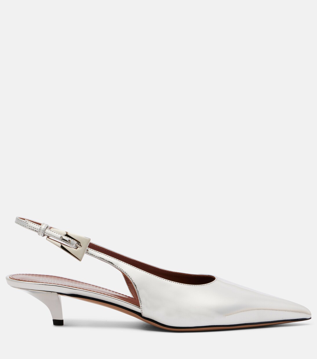 Jessica mirrored leather slingback pumps | Paris Texas