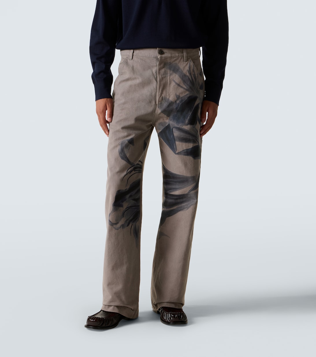 Printed cotton chinos | Dries Van Noten