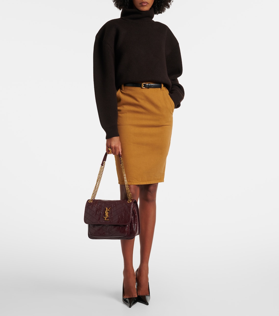 Schultertasche Niki Medium aus Leder | Saint Laurent