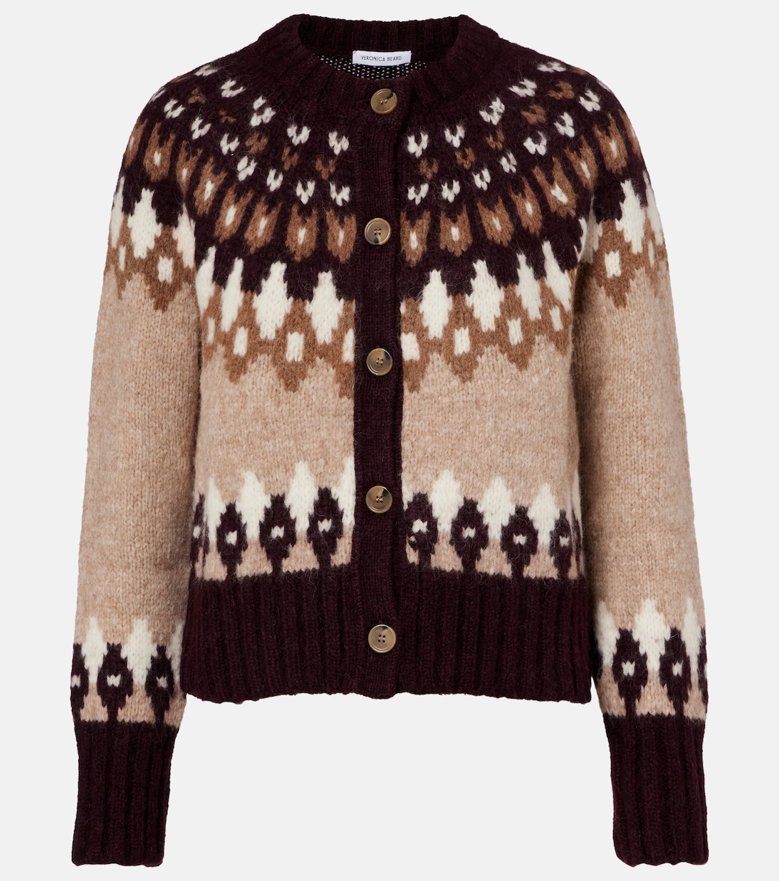 Christina Fair Isle alpaca-blend cardigan | Veronica Beard