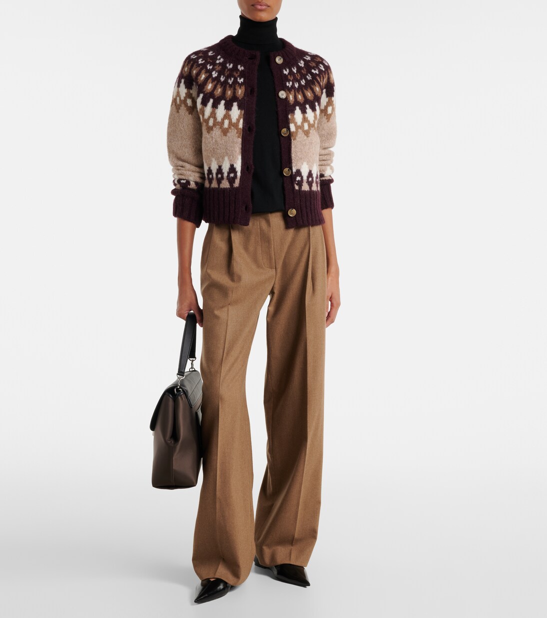 Christina Fair Isle alpaca-blend cardigan | Veronica Beard