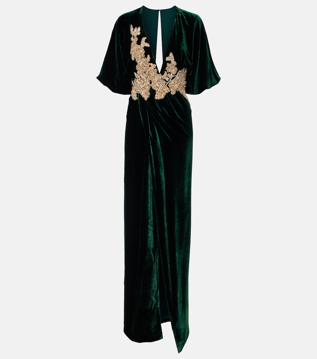 Floral velvet maxi dress | Costarellos