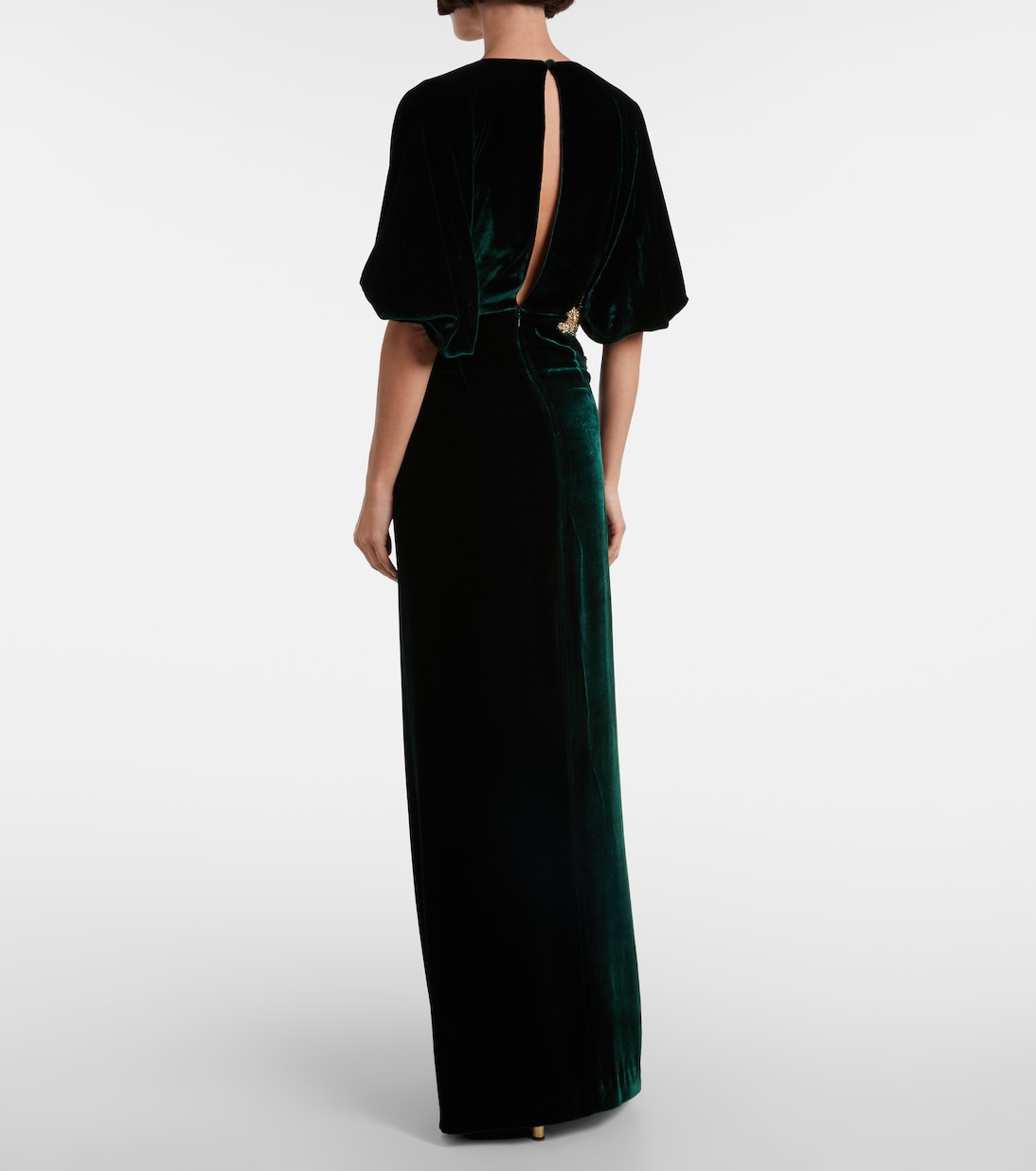 Floral velvet maxi dress | Costarellos