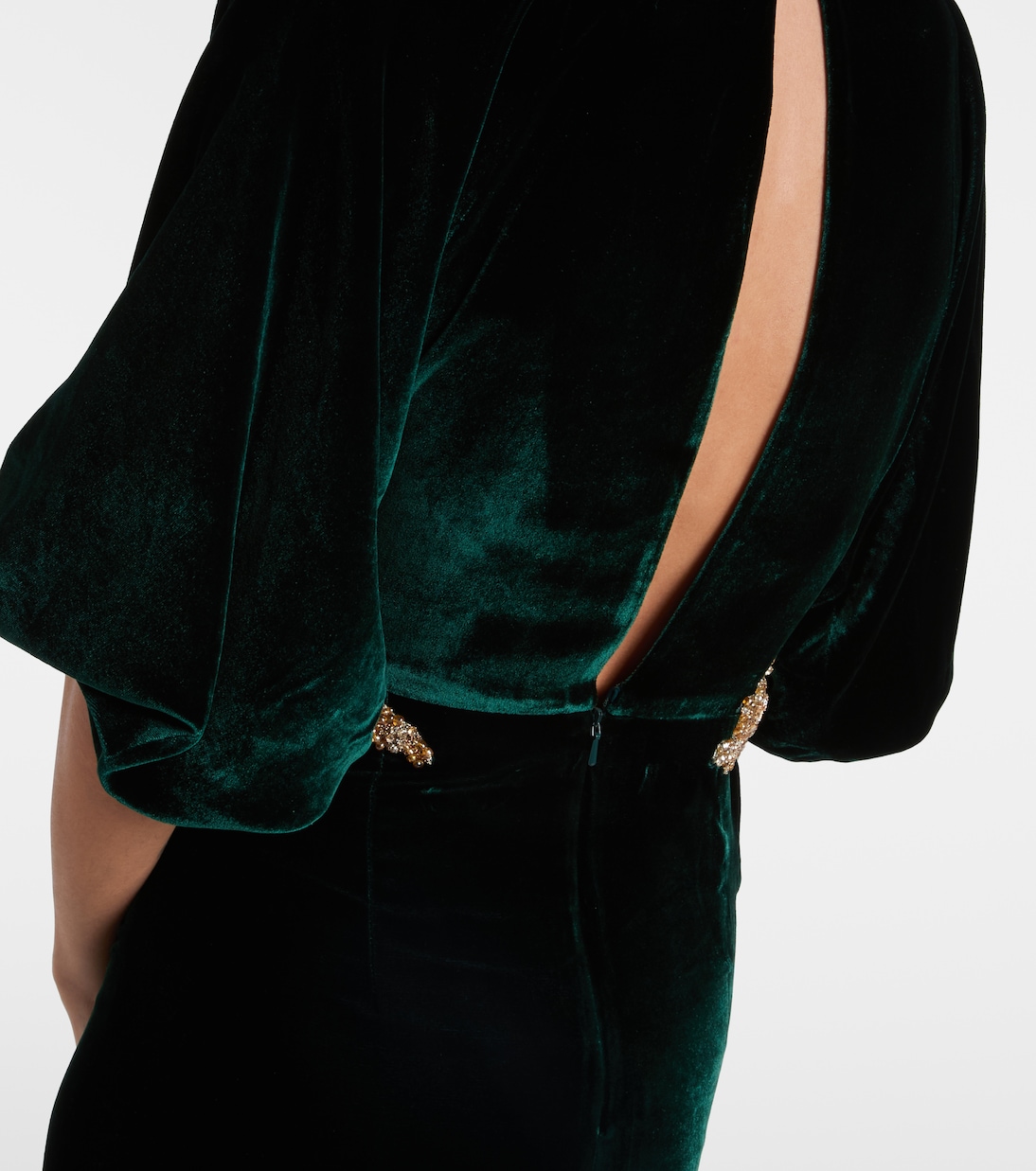 Floral velvet maxi dress | Costarellos