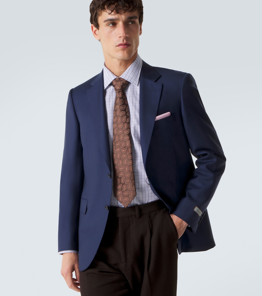 Silk jacquard tie | Charvet