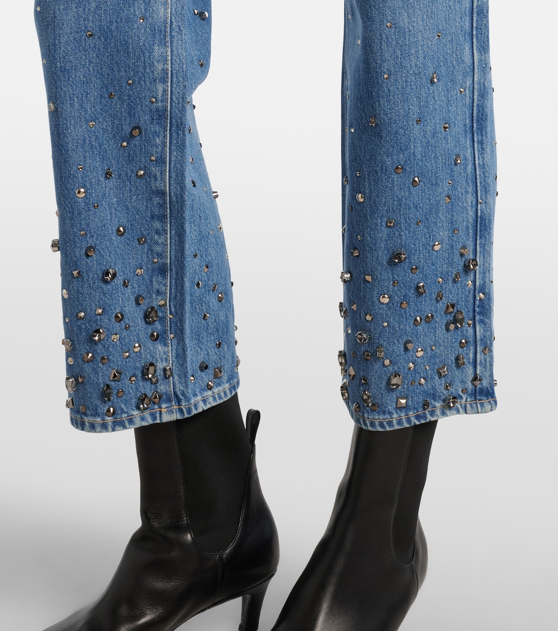 Calie embellished cropped straight jeans | 7 For All Mankind