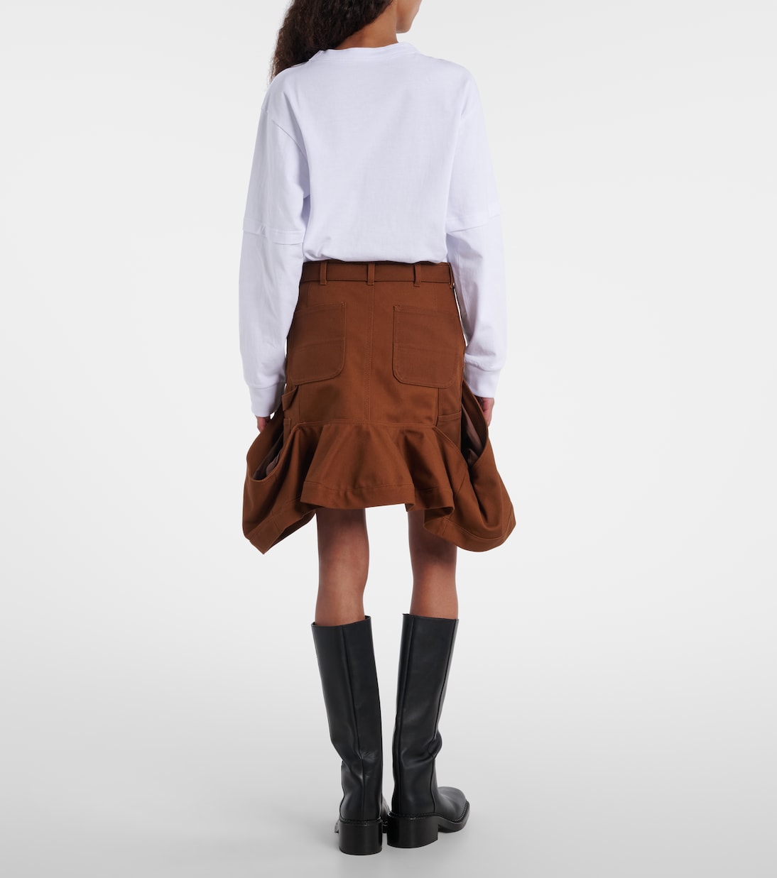 X Carhartt Minirock aus Baumwoll-Canvas  | Sacai