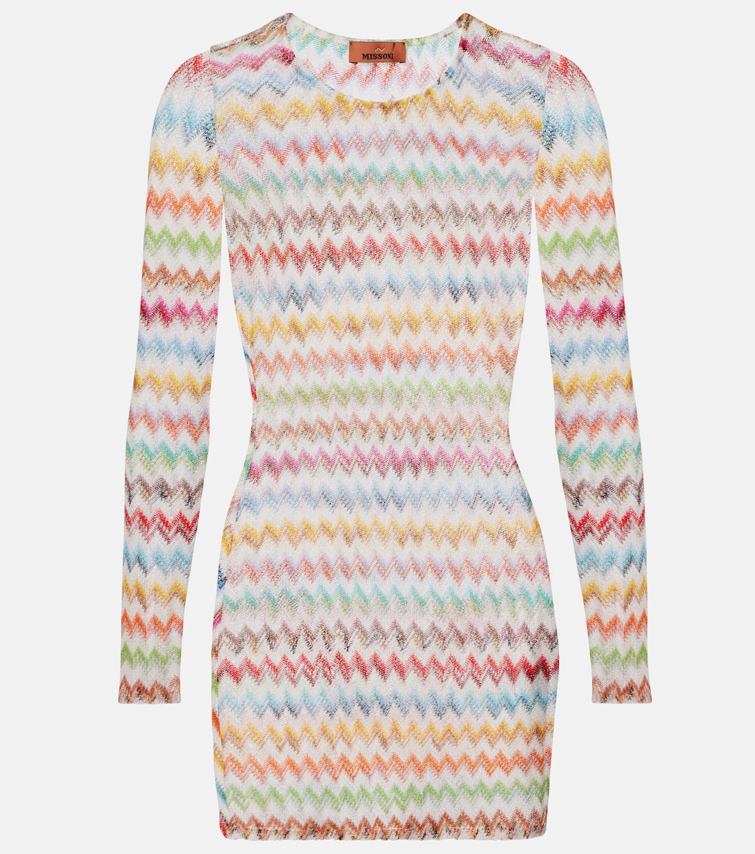 Vestido corto de lamé en zigzag | Missoni