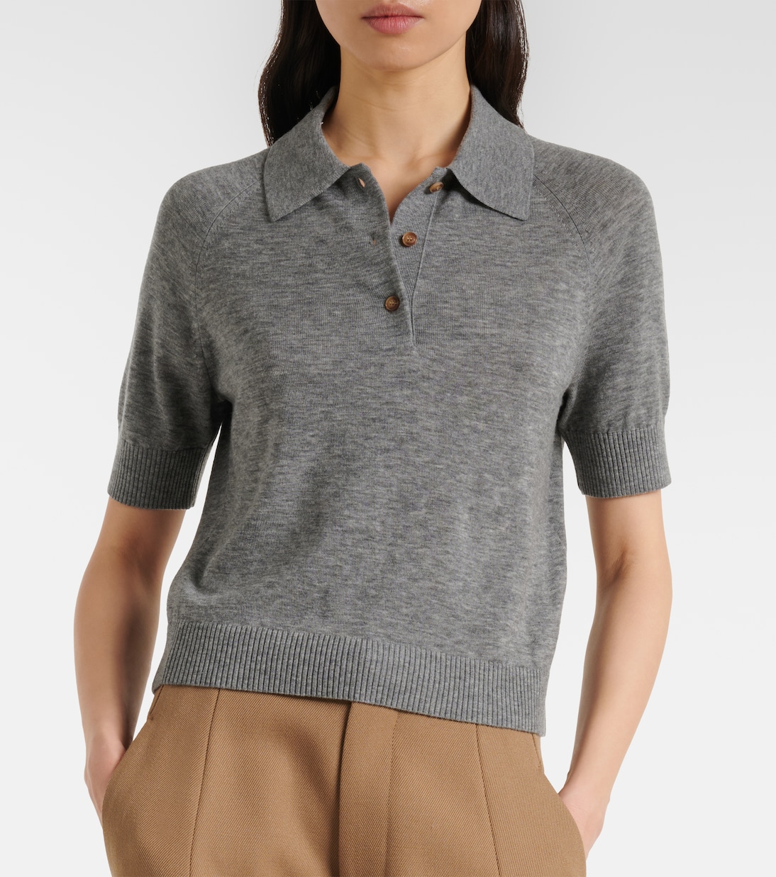 Wool polo shirt | Victoria Beckham