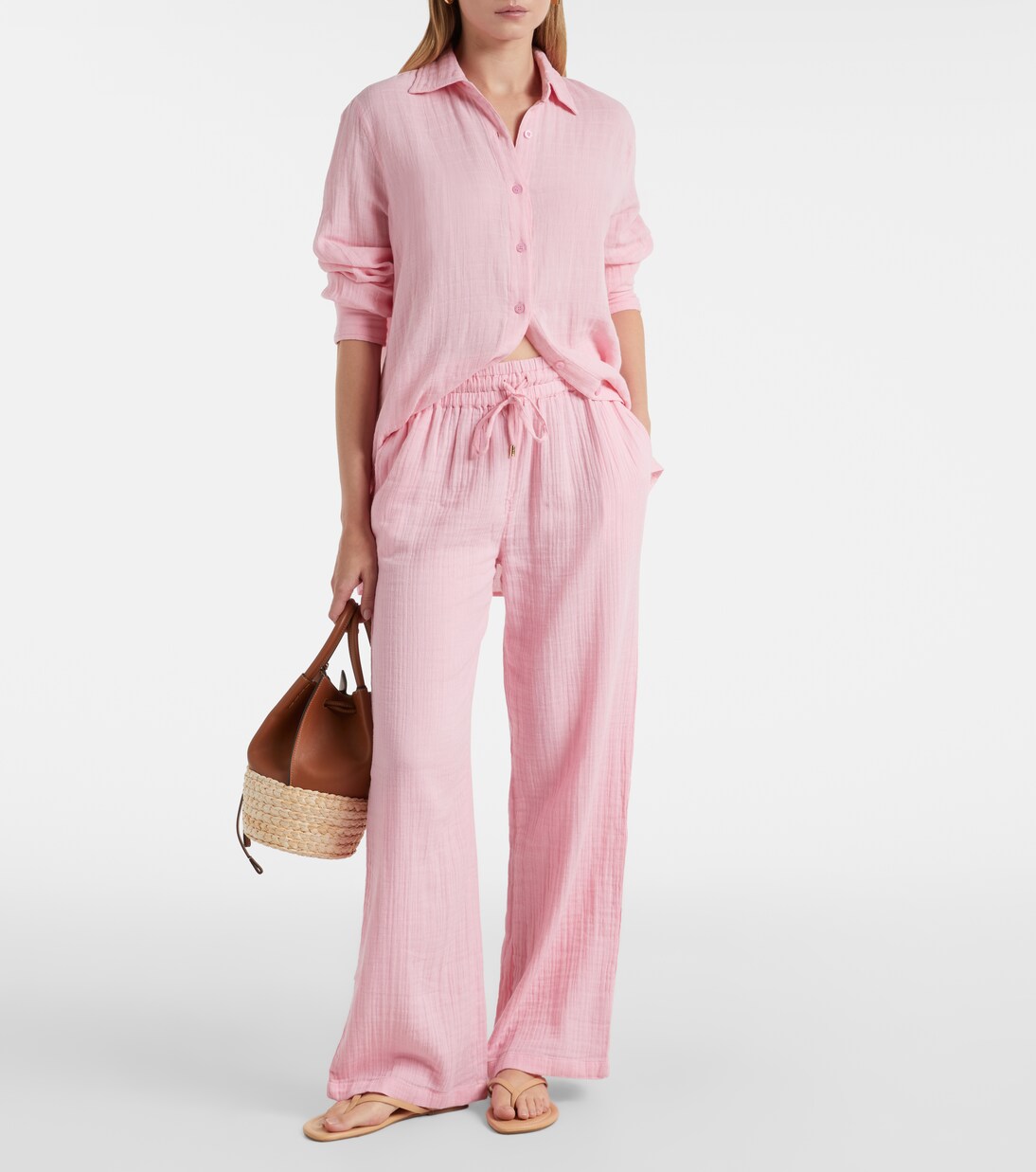 Krissy cotton wide-leg pants | Melissa Odabash