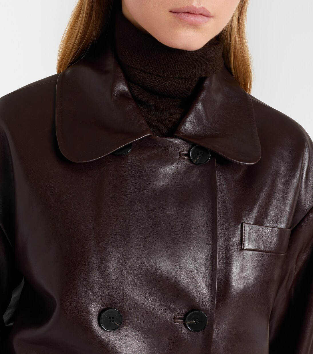 Cropped-Lederjacke | Self-Portrait