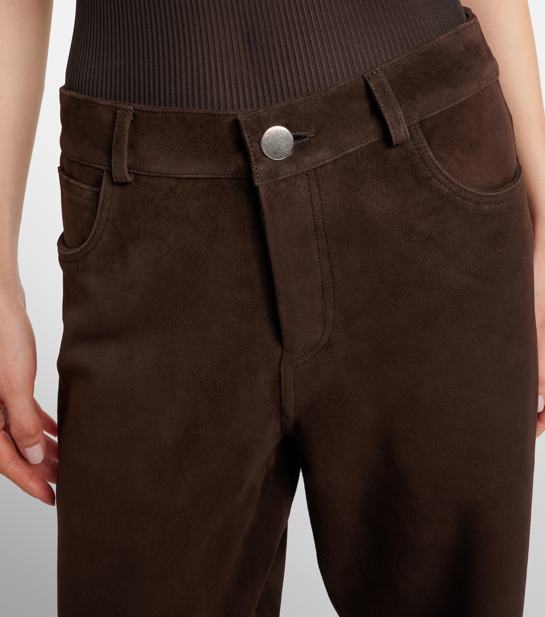 Pantalon ample Milo en daim | Nour Hammour