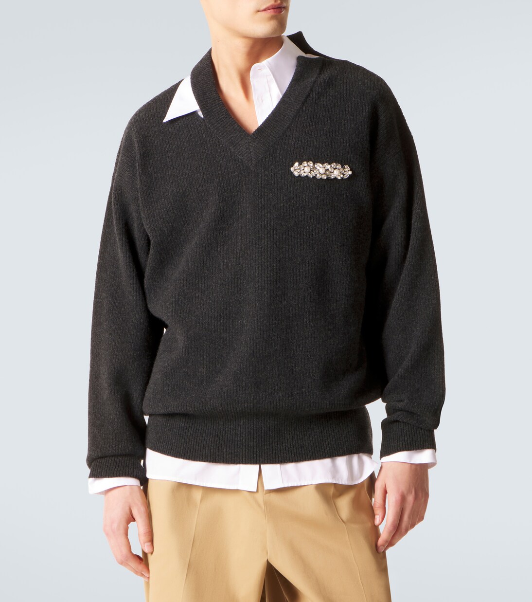 Jersey de mezcla de lana adornado | Simone Rocha