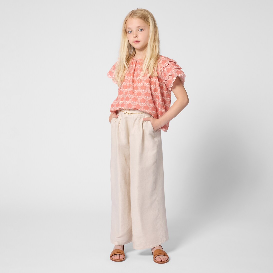 Hose aus Leinen und Baumwolle | Chloé Kids