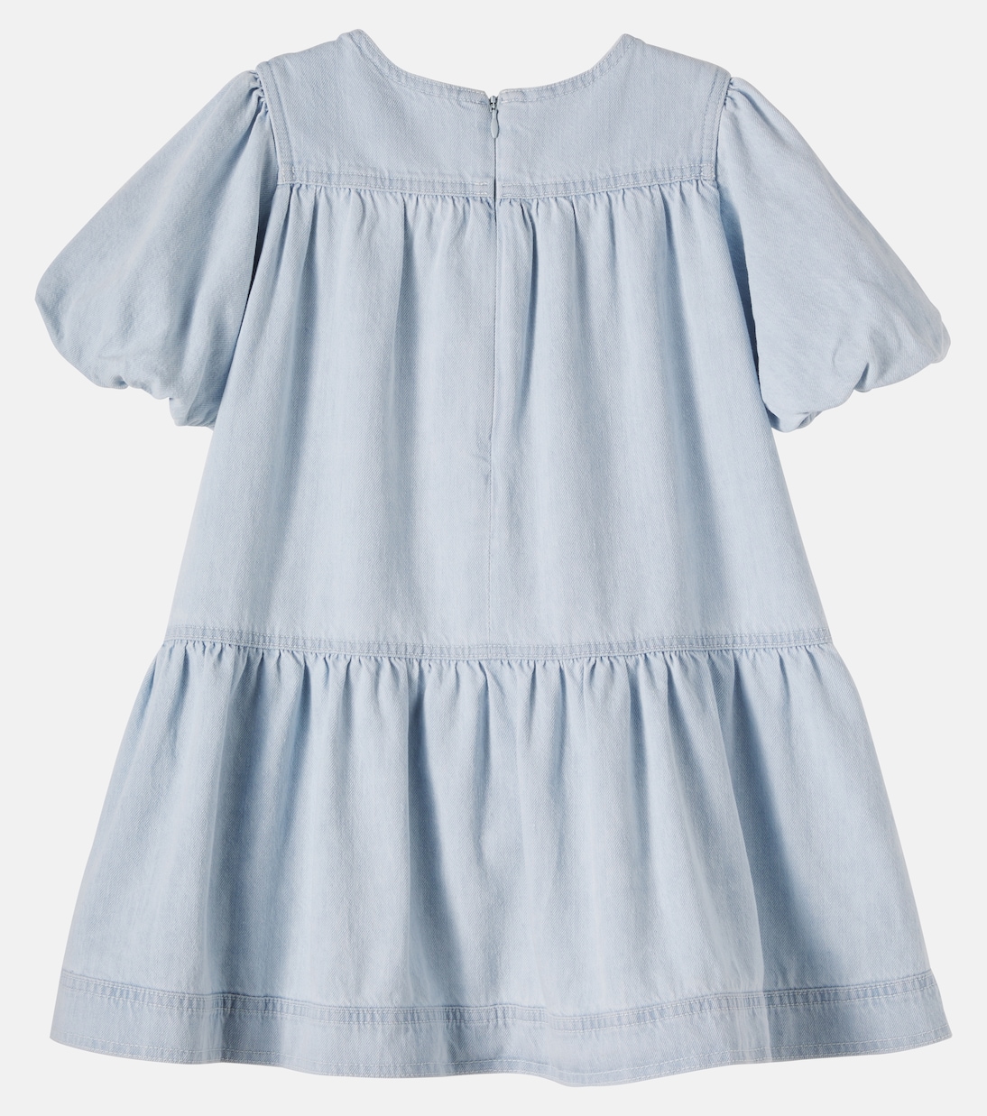 Ruffled denim dress | Chloé Kids