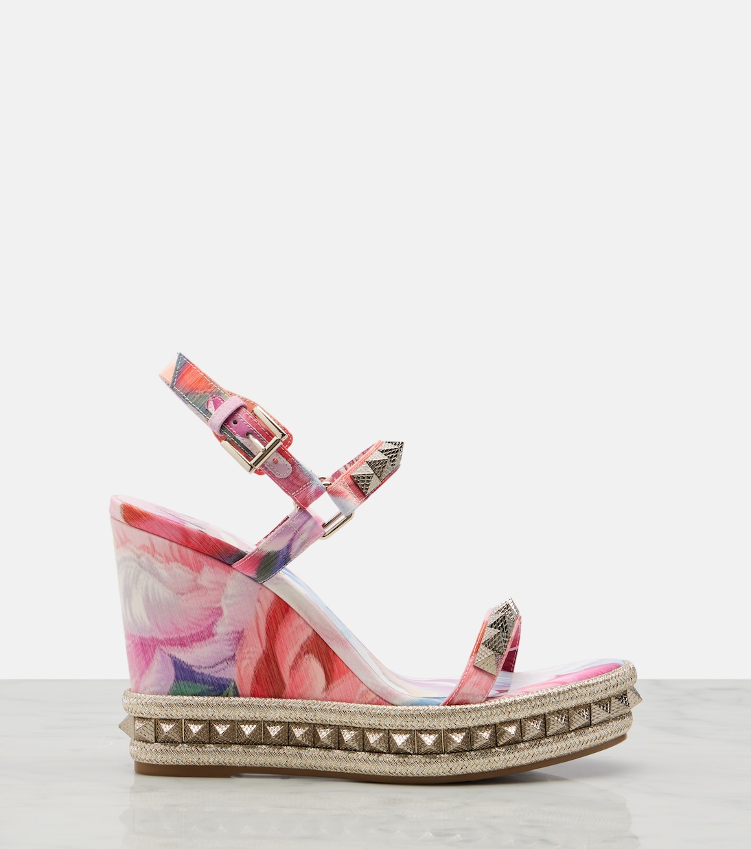 Verzierte Wedges-Sandalen Pyra Clou | Christian Louboutin