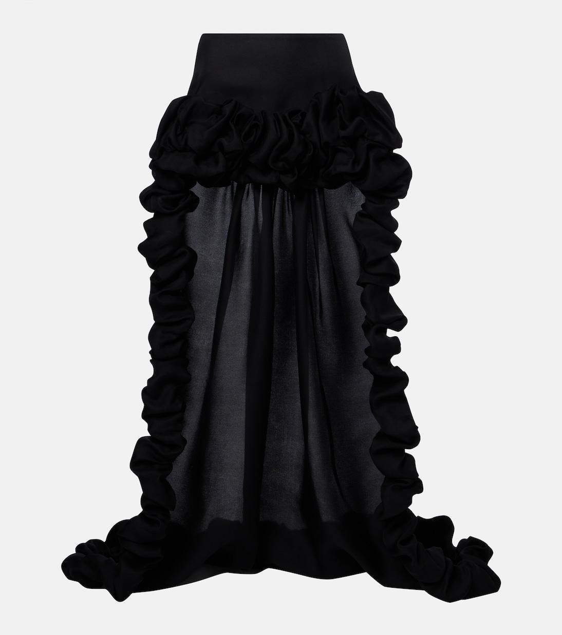 Asymmetrischer Minirock aus Seiden-Gazar | Saint Laurent