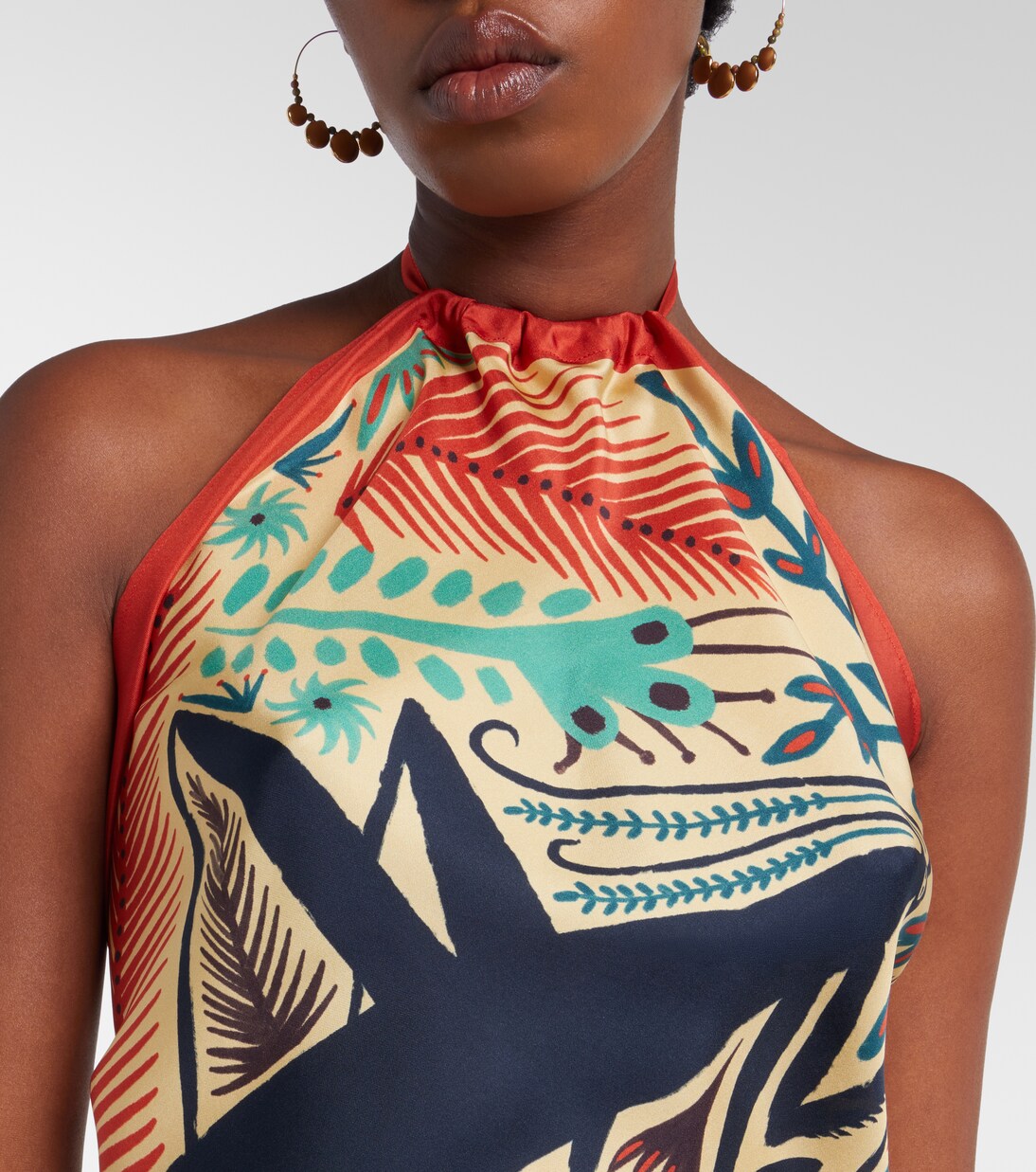 Bedrucktes Neckholder-Top aus Seide | Etro