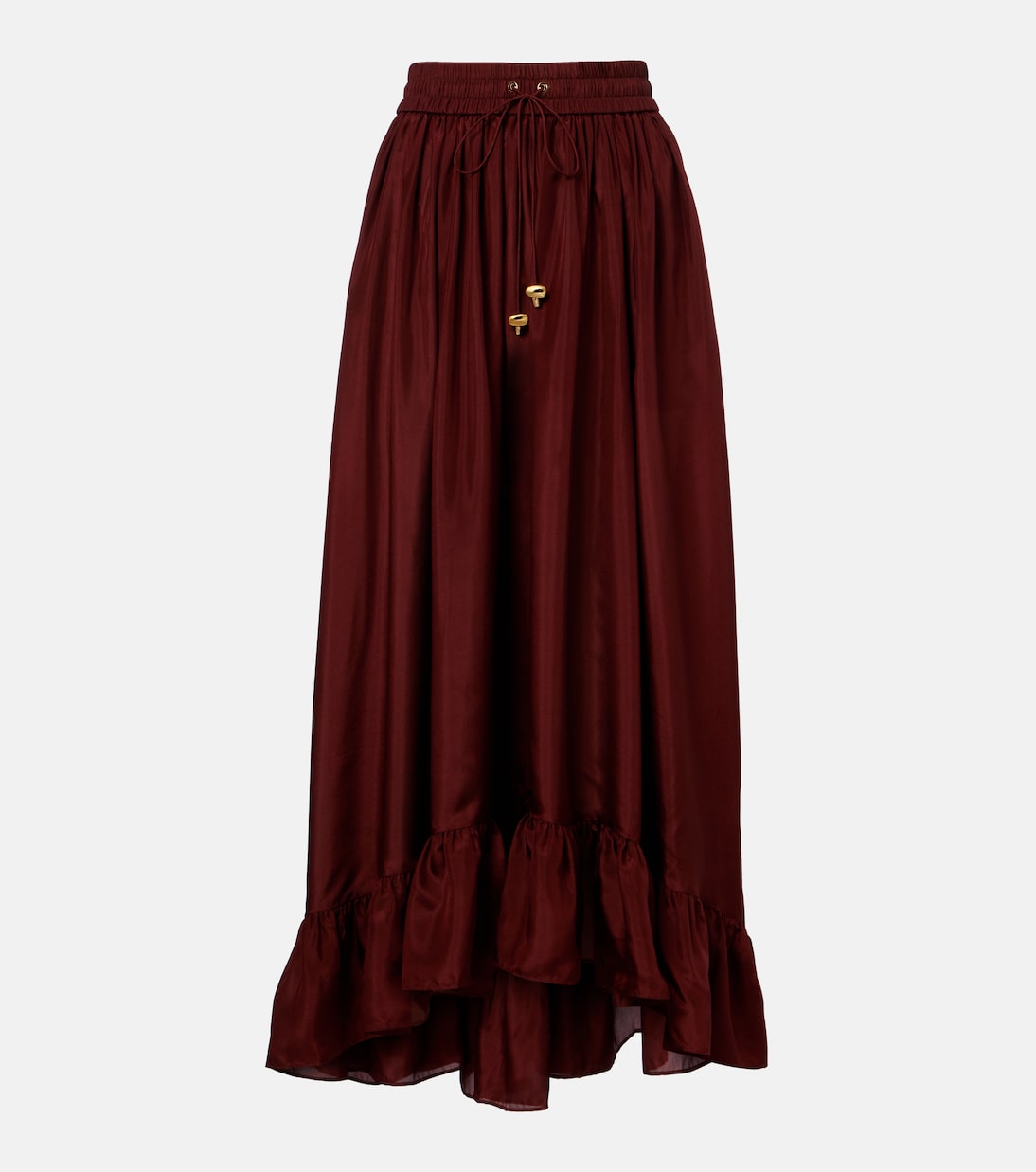 Aster gathered silk habotai maxi skirt | Zimmermann