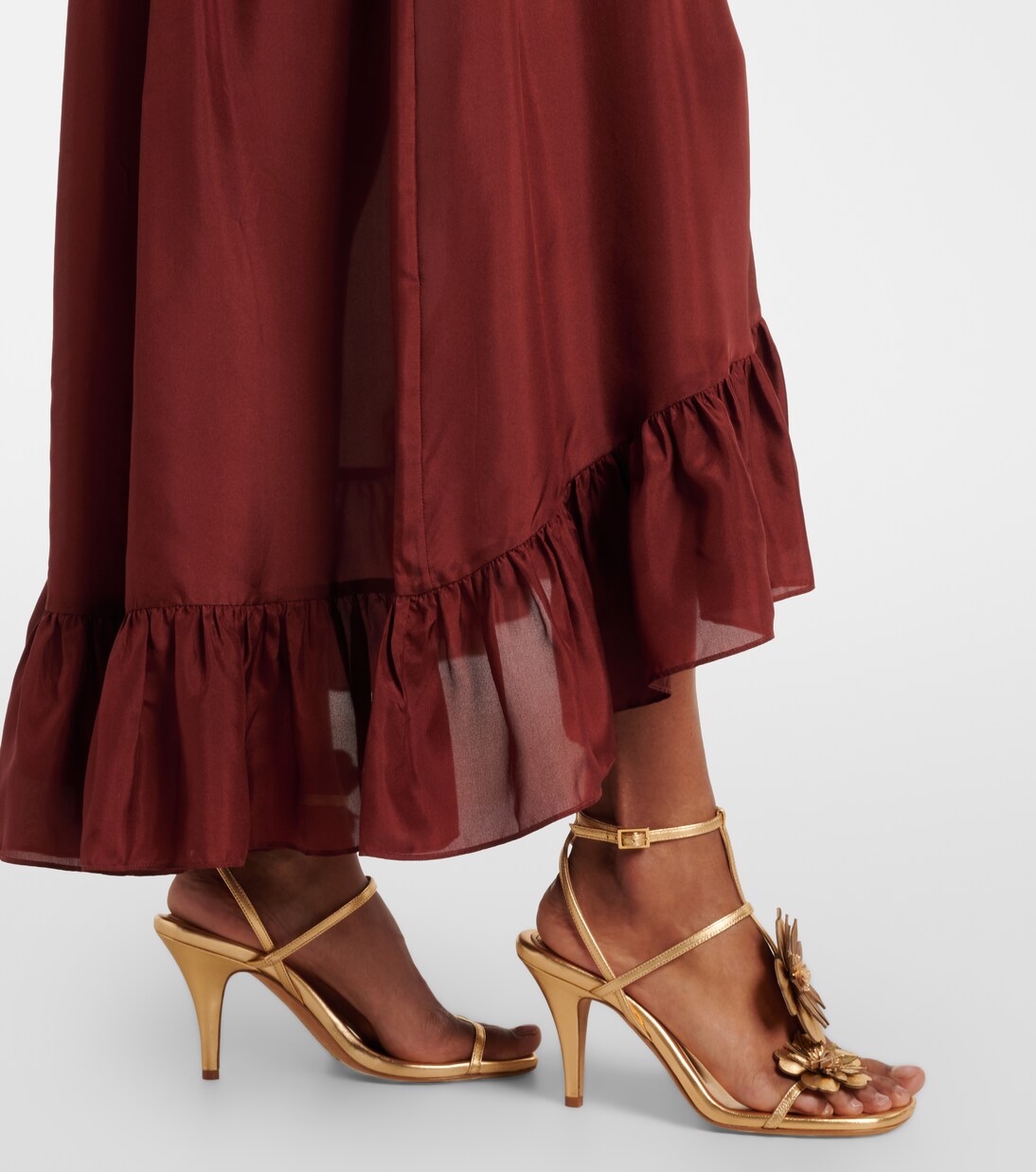 Aster gathered silk habotai maxi skirt | Zimmermann
