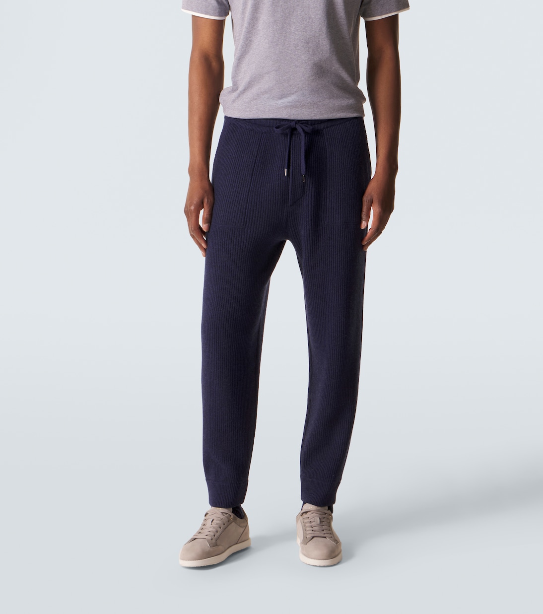 Ribbed-knit cashmere sweatpants  | Brunello Cucinelli