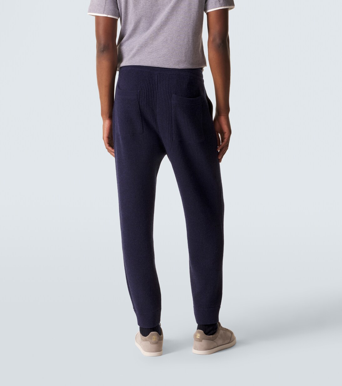 Ribbed-knit cashmere sweatpants  | Brunello Cucinelli