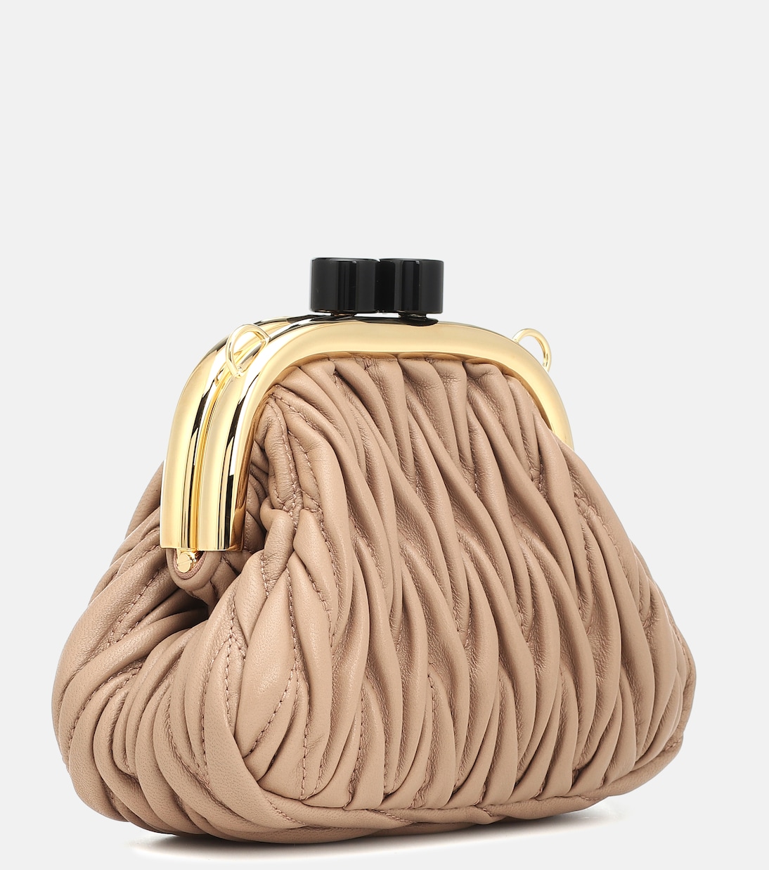 Miu Belle Mini matelassé leather clutch | Miu Miu