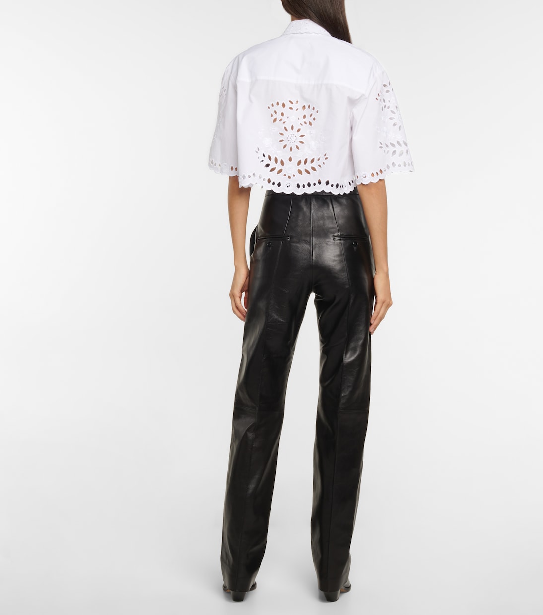 High-Rise-Hose Bilirokia aus Leder | Isabel Marant