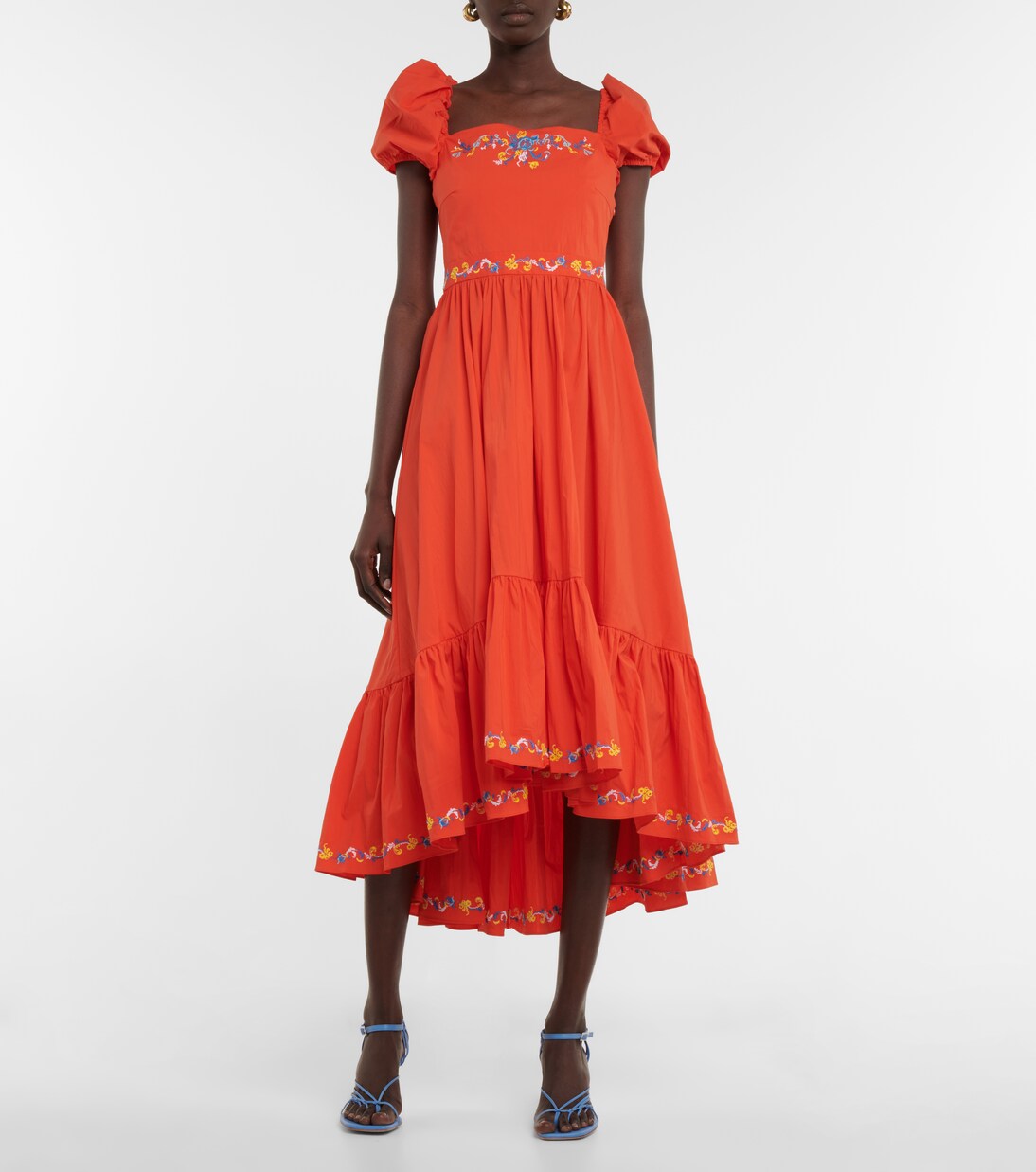 Robe midi Hayden brodée | Caroline Constas