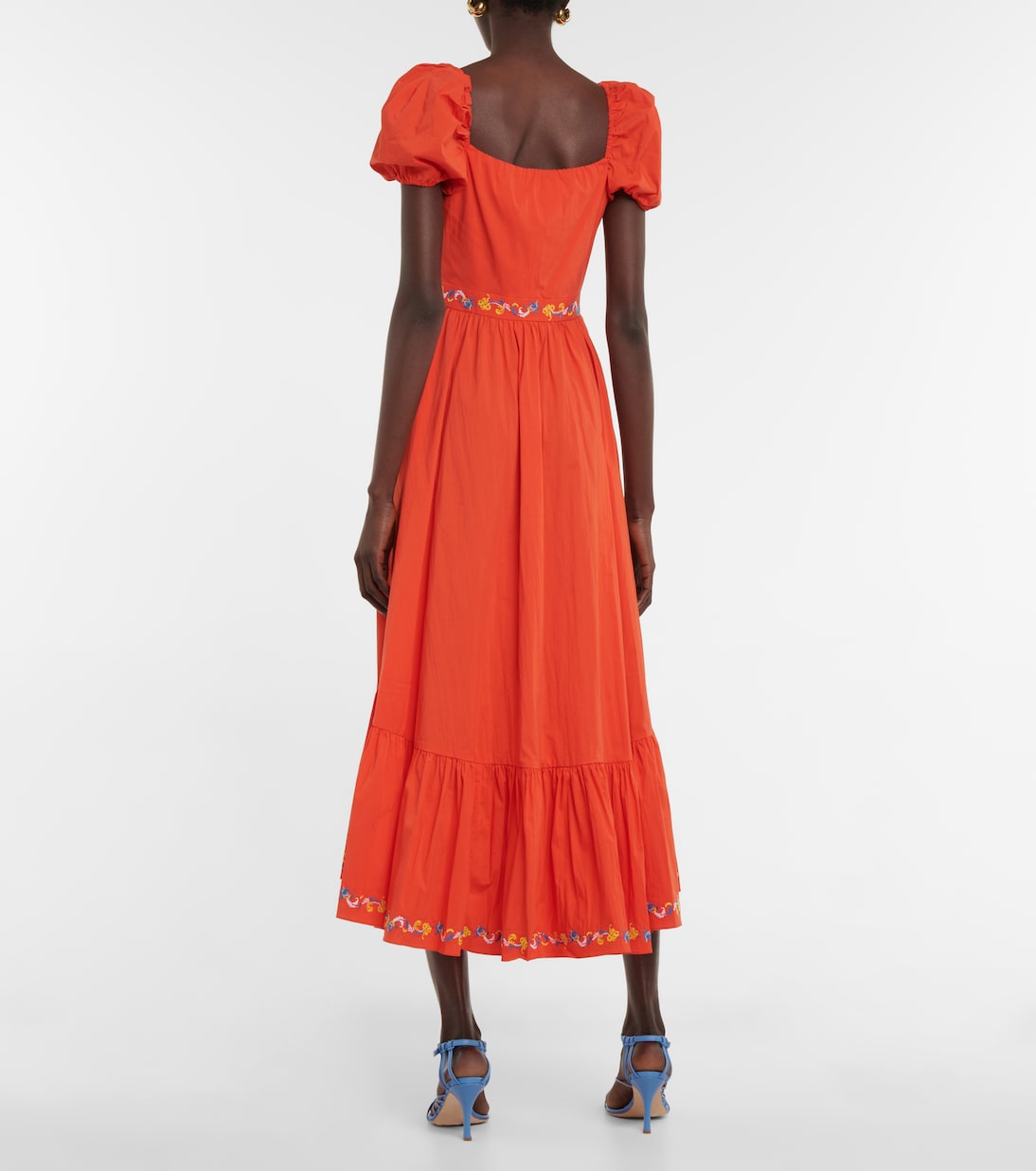 Robe midi Hayden brodée | Caroline Constas