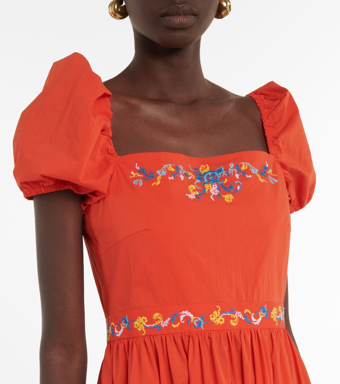 Robe midi Hayden brodée | Caroline Constas