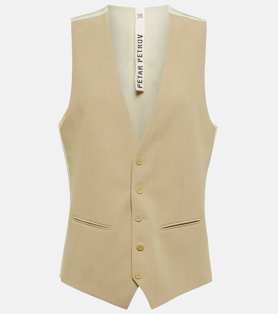 Wera wool and gabardine vest | Petar Petrov