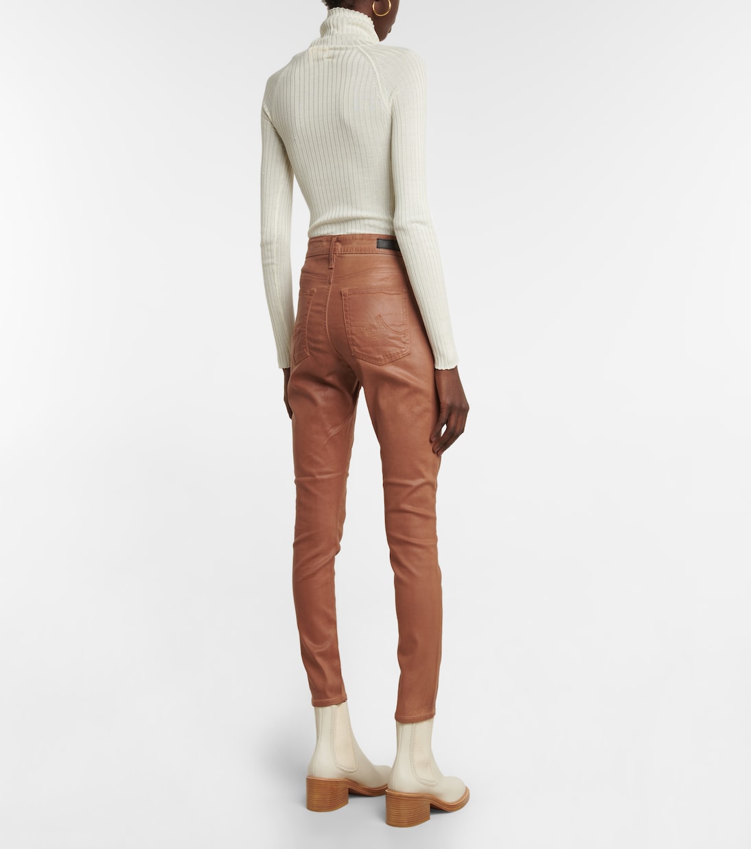 High-Rise Jeans Farrah Skinny Ankle | AG Jeans