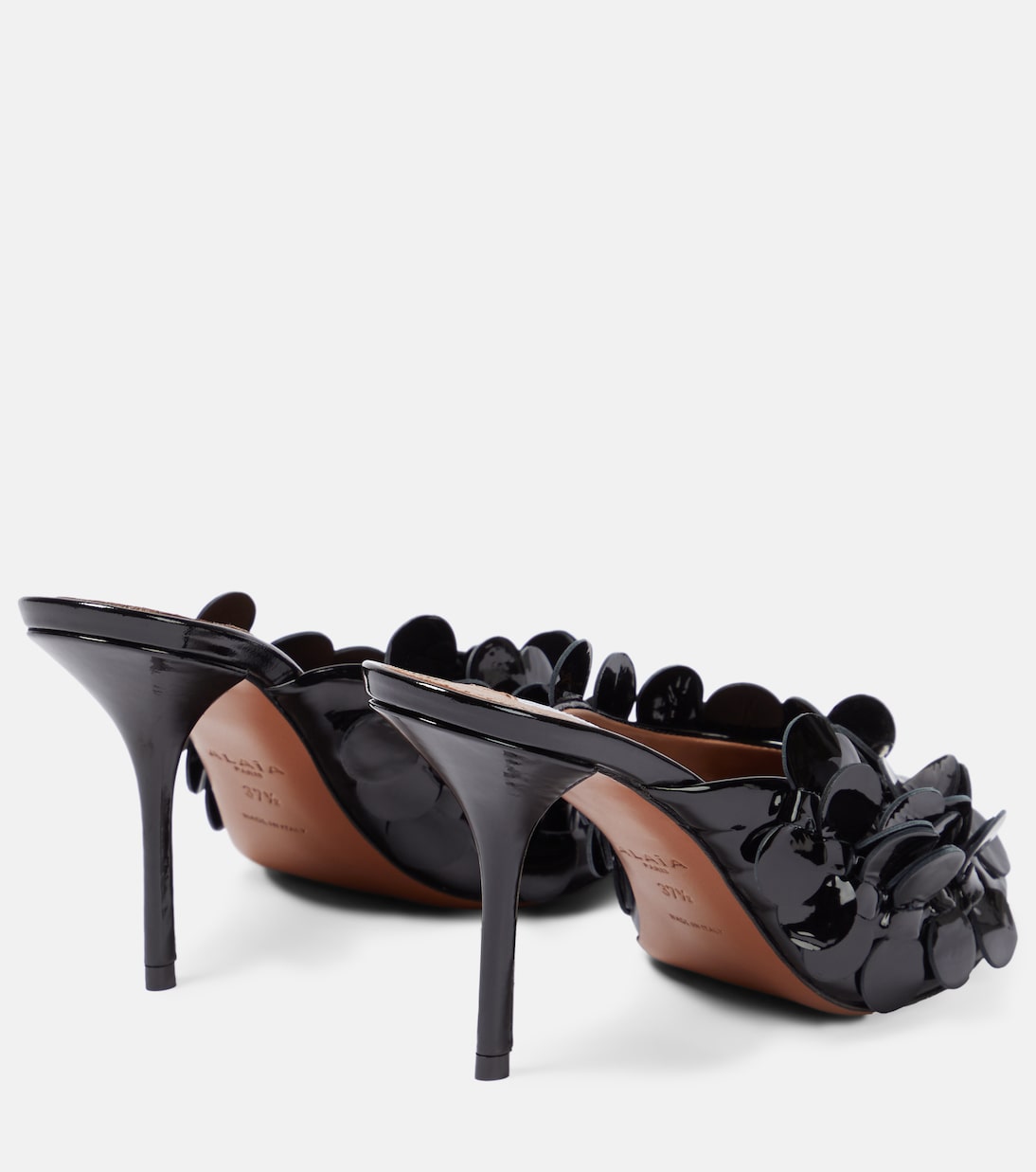Mules en cuir verni | Alaïa