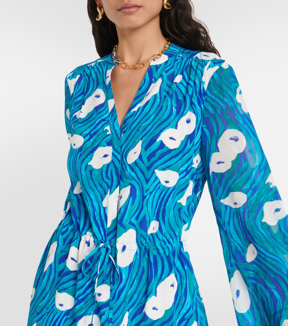 Robe imprimée en soie mélangée | Diane von Furstenberg