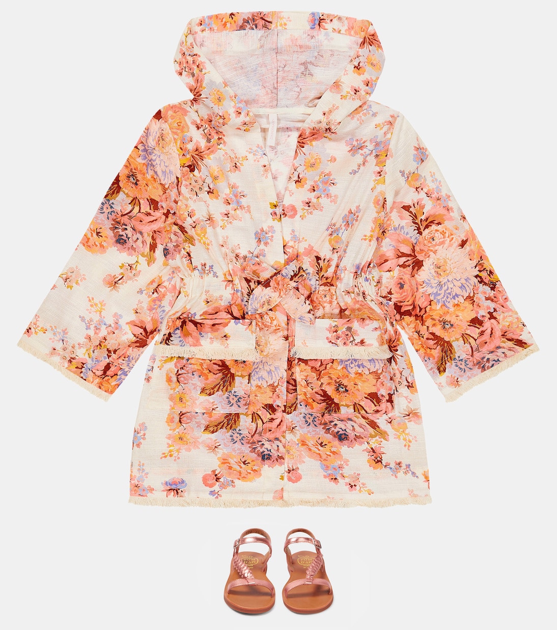 Devi floral cotton robe | Zimmermann Kids