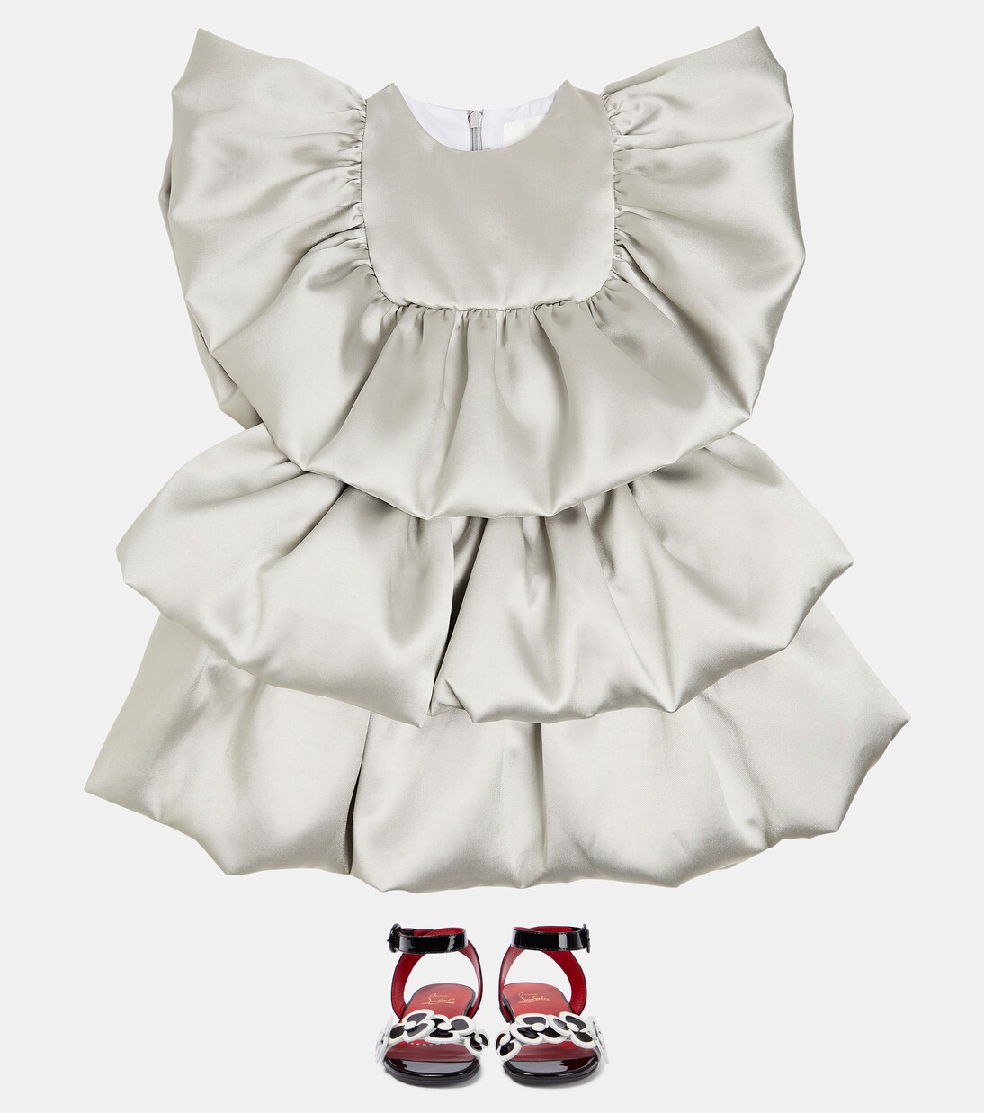 Tiered satin dress | Caroline Bosmans