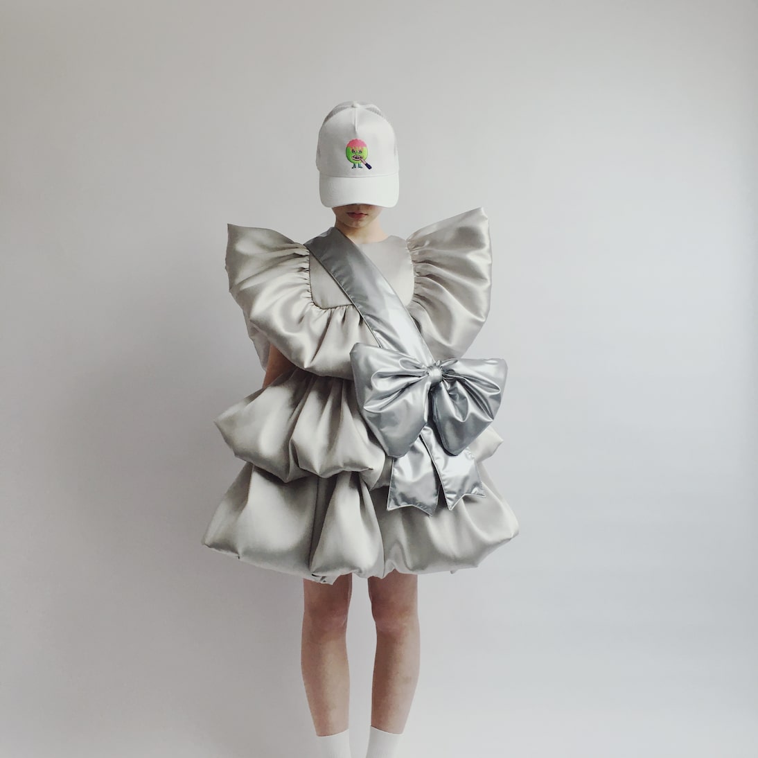 Tiered satin dress | Caroline Bosmans